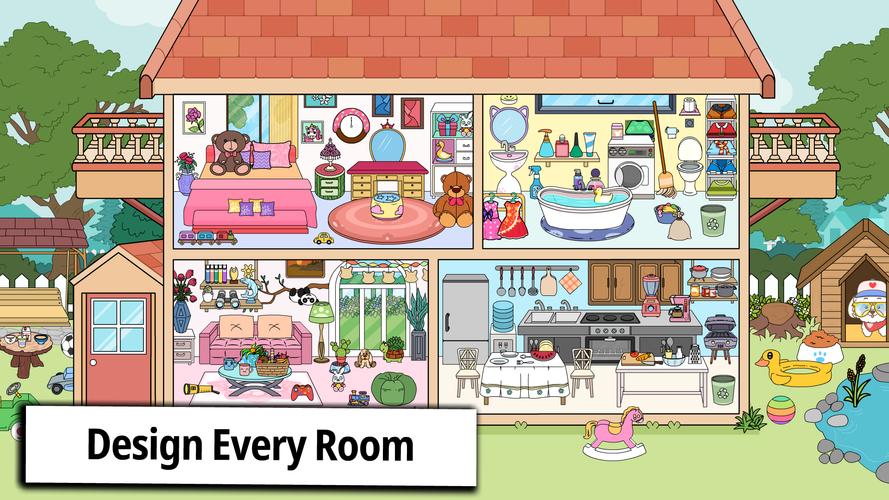 Tizi Home Room Decoration Game 螢幕截圖 0