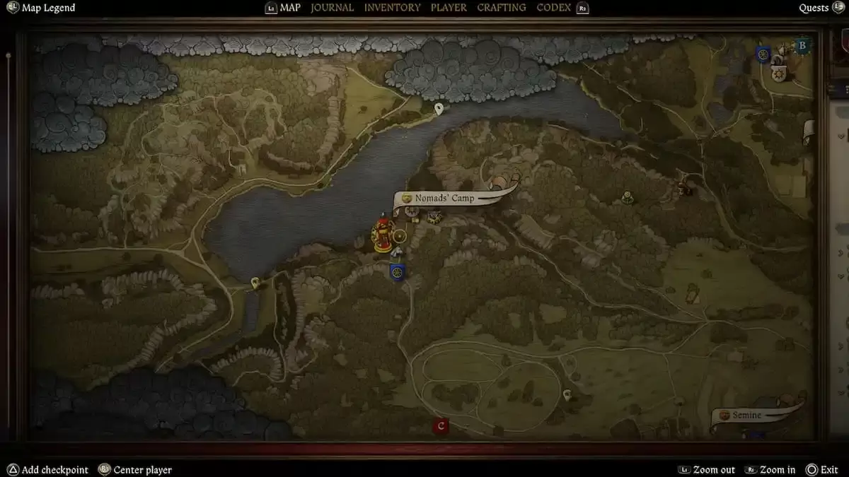 Karte mit dem Ort des Cumans 'Camp in Kingdom Come: Befreiung 2