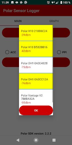 Polar Sensor Logger Captura de pantalla 1