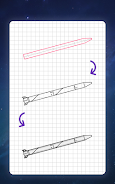 How to draw rockets by steps Tangkapan skrin 3