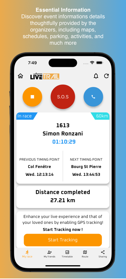 LiveTrail 螢幕截圖 1