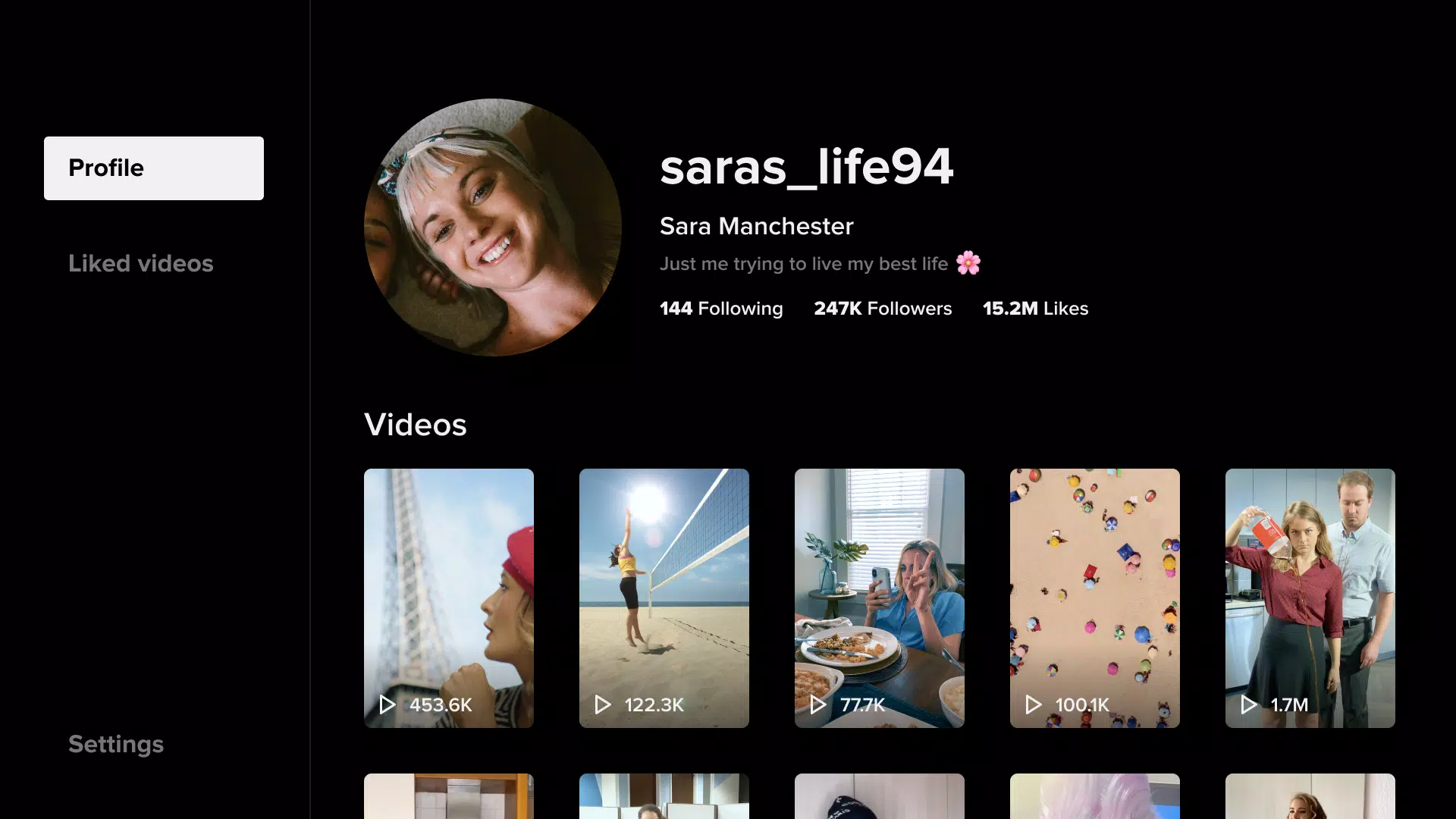 TikTok for Android TV স্ক্রিনশট 3