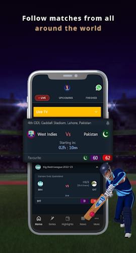 Max Cricket Live Line Zrzut ekranu 1