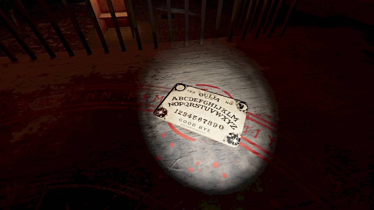 Ouija Board in Phasmophobie als Teil eines Artikels über verfluchte Objekte.