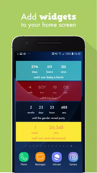 Baby Countdown Widget Captura de pantalla 3