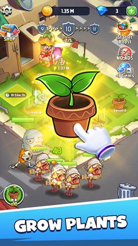 Merge Plants - игра зомби Скриншот 0