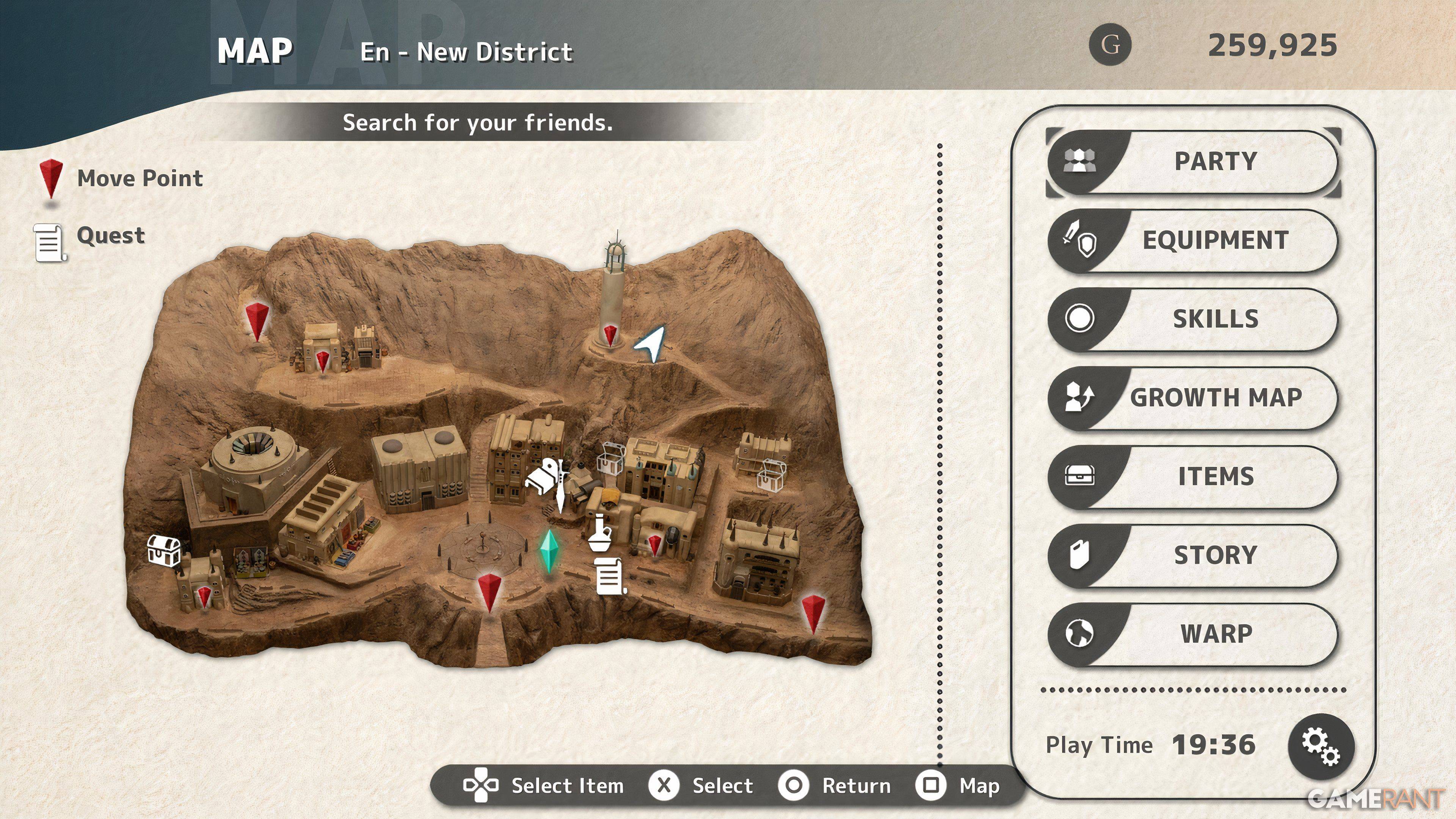 En neue Bezirkskarte