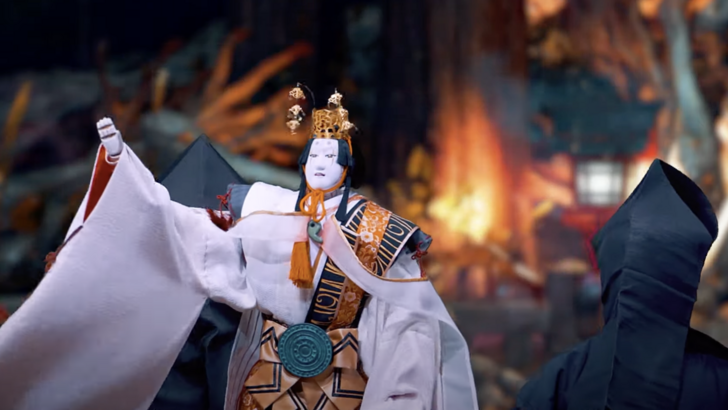Kunitsu-Gamis Prequel durch das traditionelle japanische Bunraku-Theater gezeigt