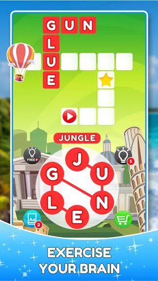 Word Travels Crossword Puzzle 螢幕截圖 2