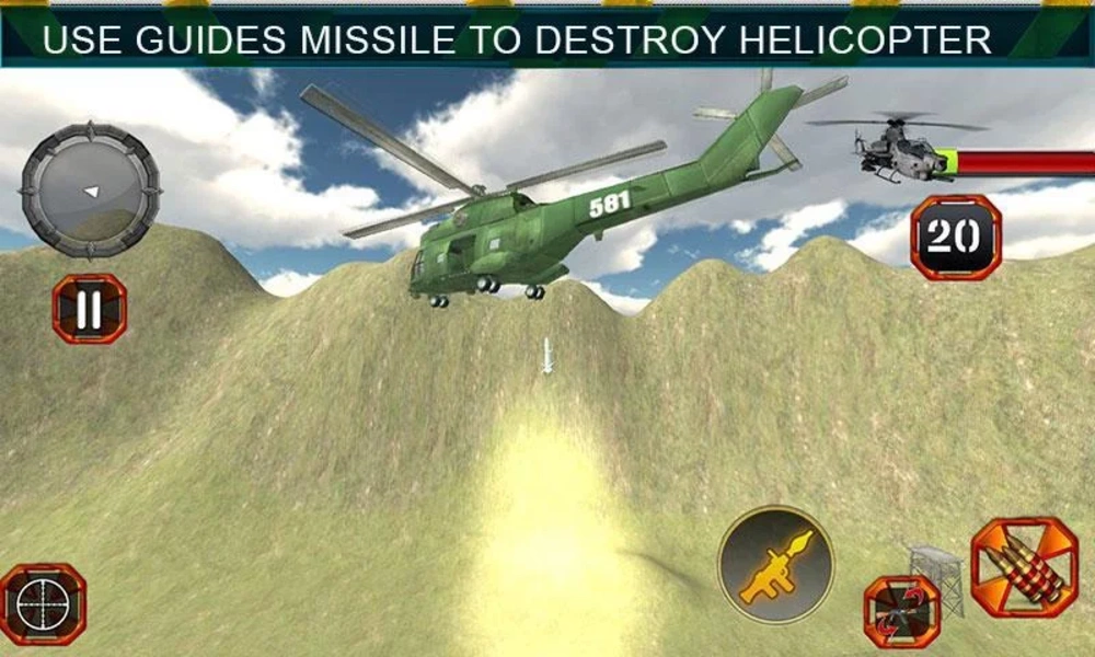 Sniper Shooting Heli Action 螢幕截圖 1