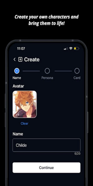 Charstar: AI Character Chat Ảnh chụp màn hình 1