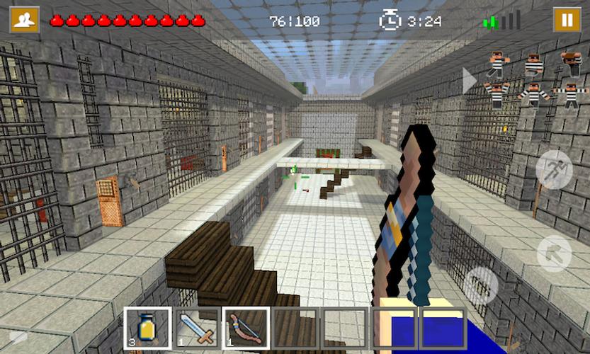 Cops N Robbers: Prison Games 1 螢幕截圖 3