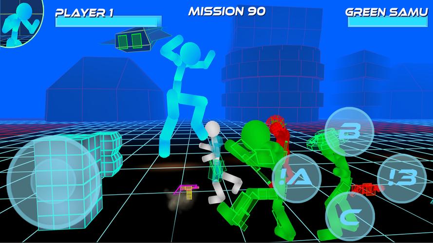 Stickman Neon Street Fighting Captura de tela 0