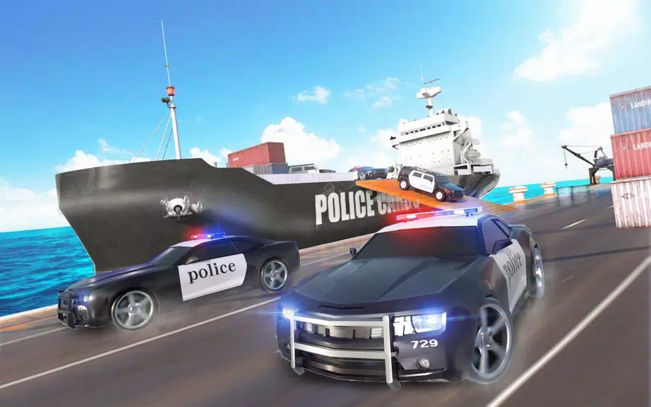Police Transport Ship Car Simulator 螢幕截圖 1