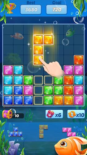 Puzzle Block Ocean Fish Zrzut ekranu 0