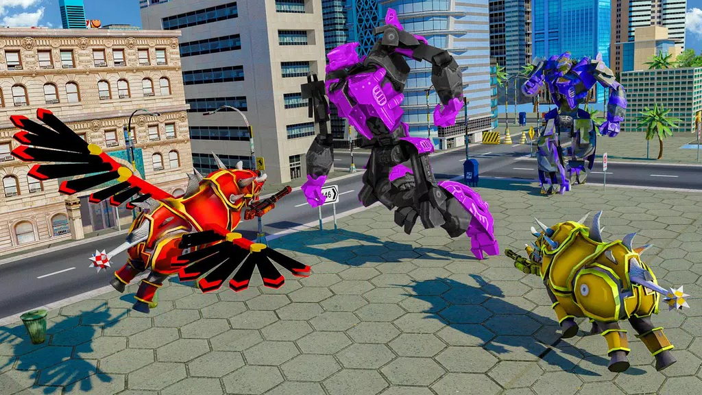 Flying Rhino Robot Transform: Robot War Games 螢幕截圖 2