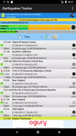 Earthquakes Tracker 螢幕截圖 0