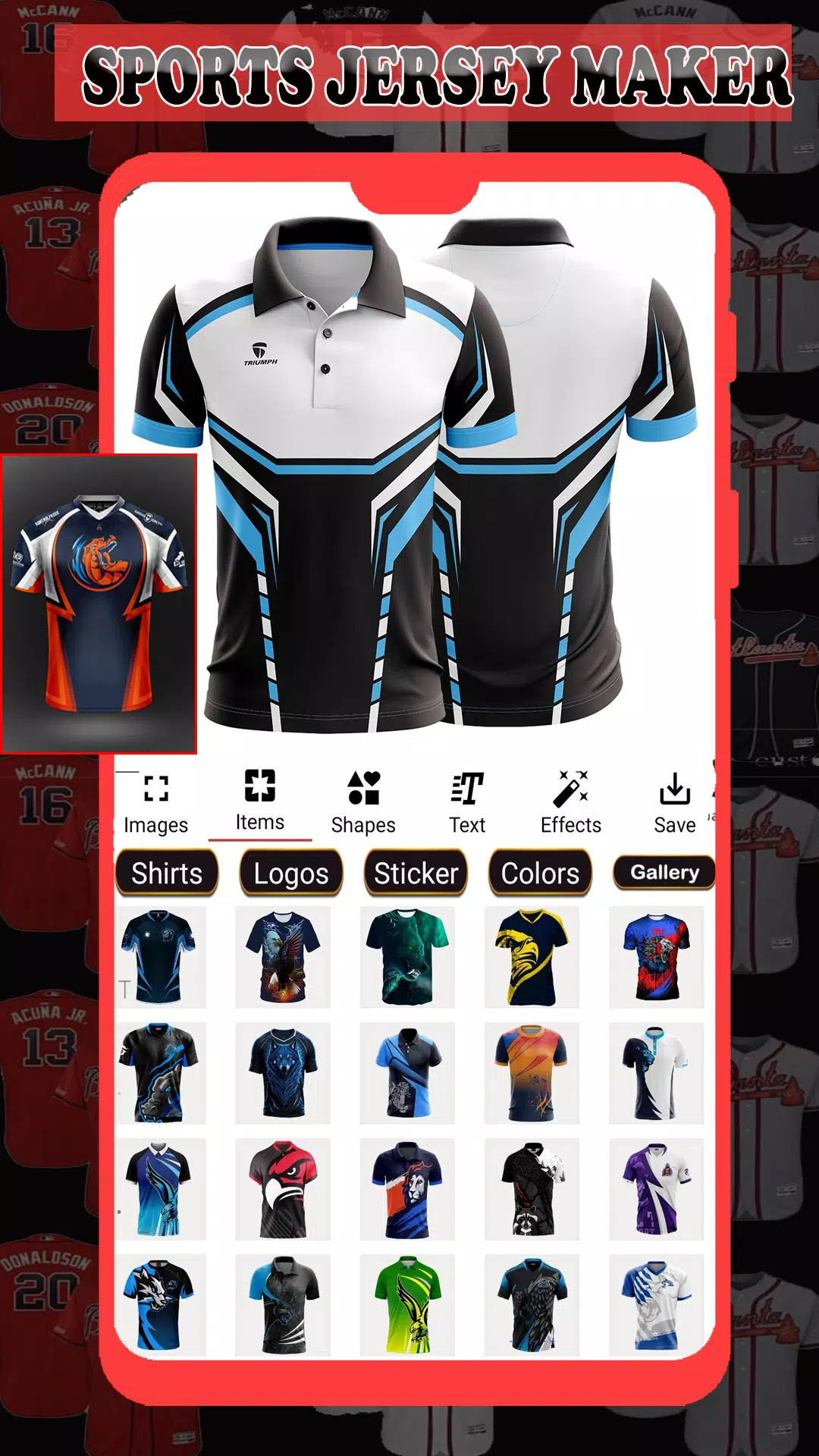 Sports Jersey Maker 螢幕截圖 1