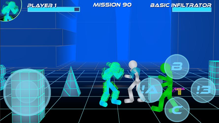 Stickman Neon Street Fighting Captura de tela 1