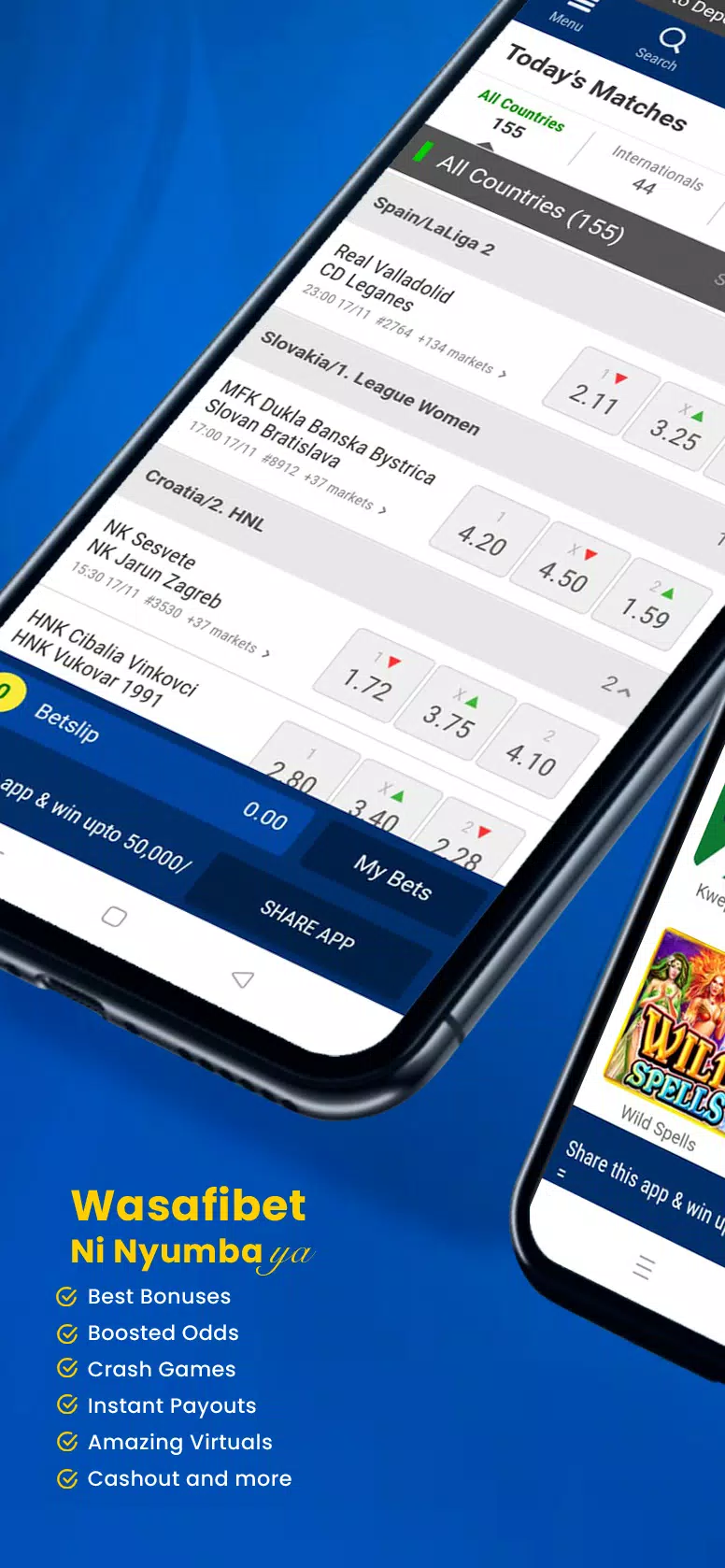 Wasafibet - Sportsbook, Casino Скриншот 1