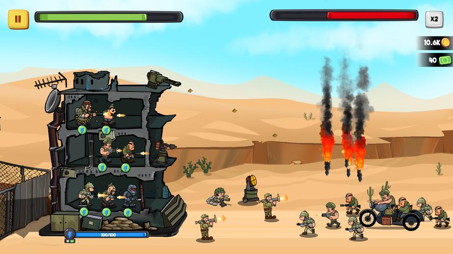 World War Army Defense: TD WW2 Ảnh chụp màn hình 2