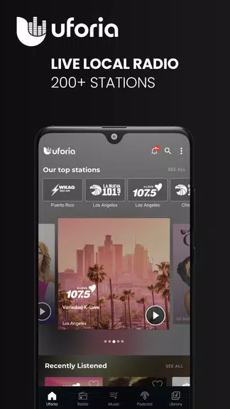Uforia: Radio, Podcast, Music 螢幕截圖 0