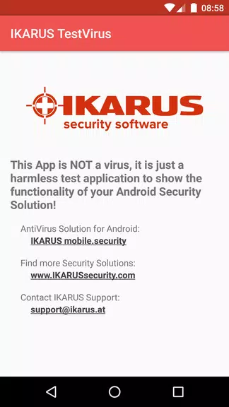 IKARUS TestVirus ဖန်သားပြင်ဓာတ်ပုံ 0