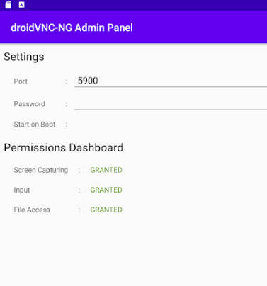 droidVNC-NG VNC Server 螢幕截圖 1