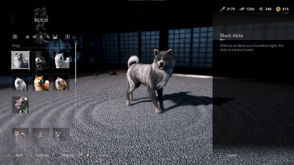 Hideout Build -Menü in Assassins Creed Shadows