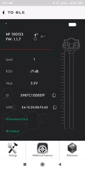 Schermata Escort sensors config app 3
