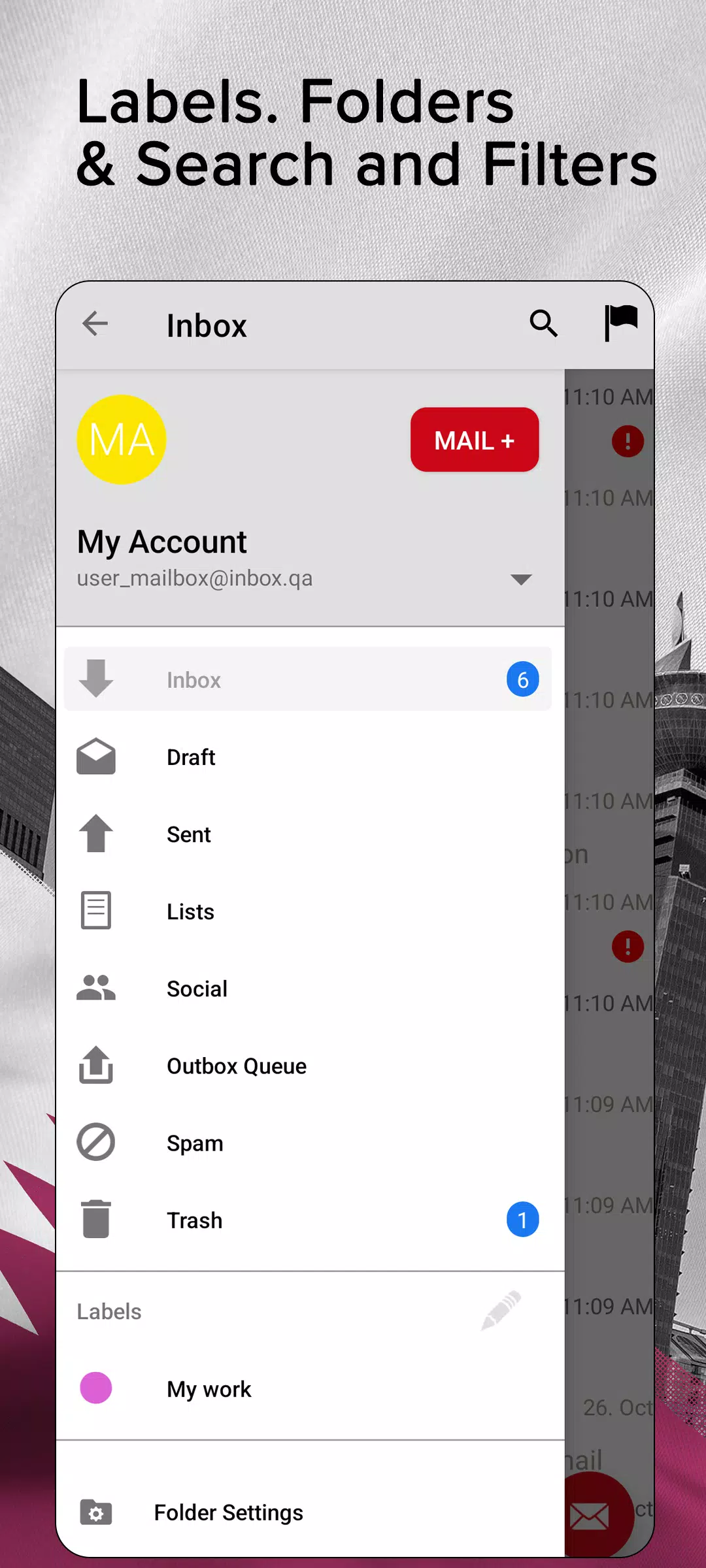 Inbox.qa email ภาพหน้าจอ 1