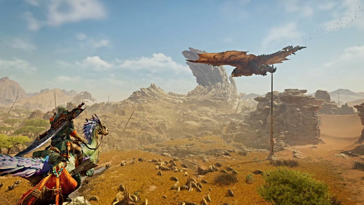Rathalos在Monster Hunter Wild中飞行