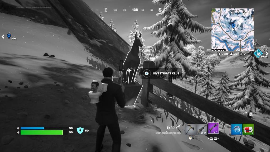 Fortnite Winterfest 2024 Trail Quest: Dog Statue