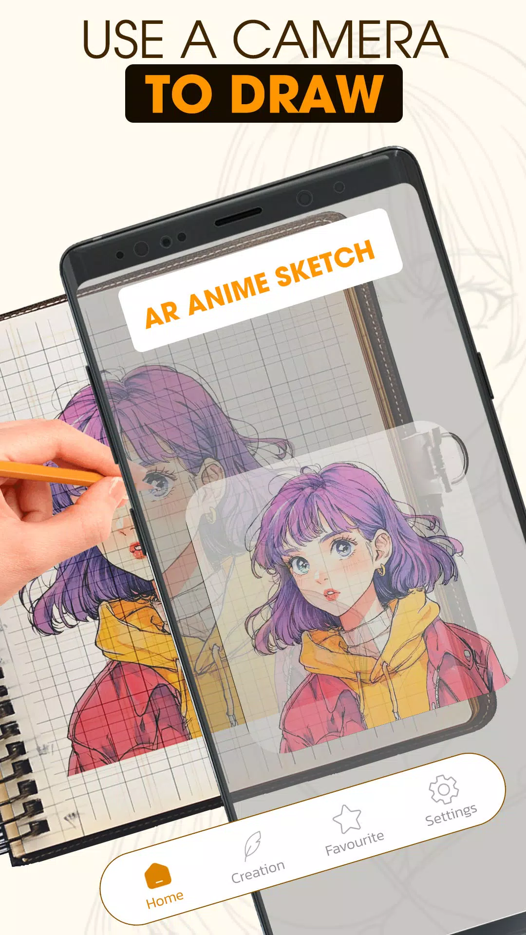 AR Anime Sketch: Trace & Draw 螢幕截圖 1