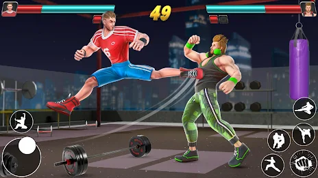 ジムボディビルダーの戦いゲーム スクリーンショット 1