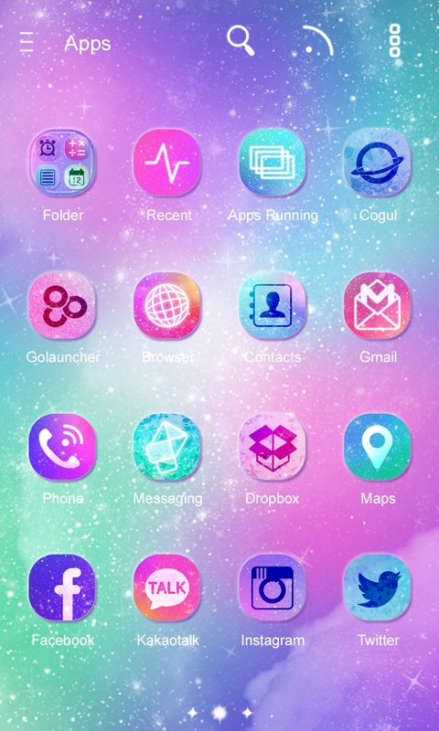 Milky Way GO Launcher Theme Capture d'écran 1
