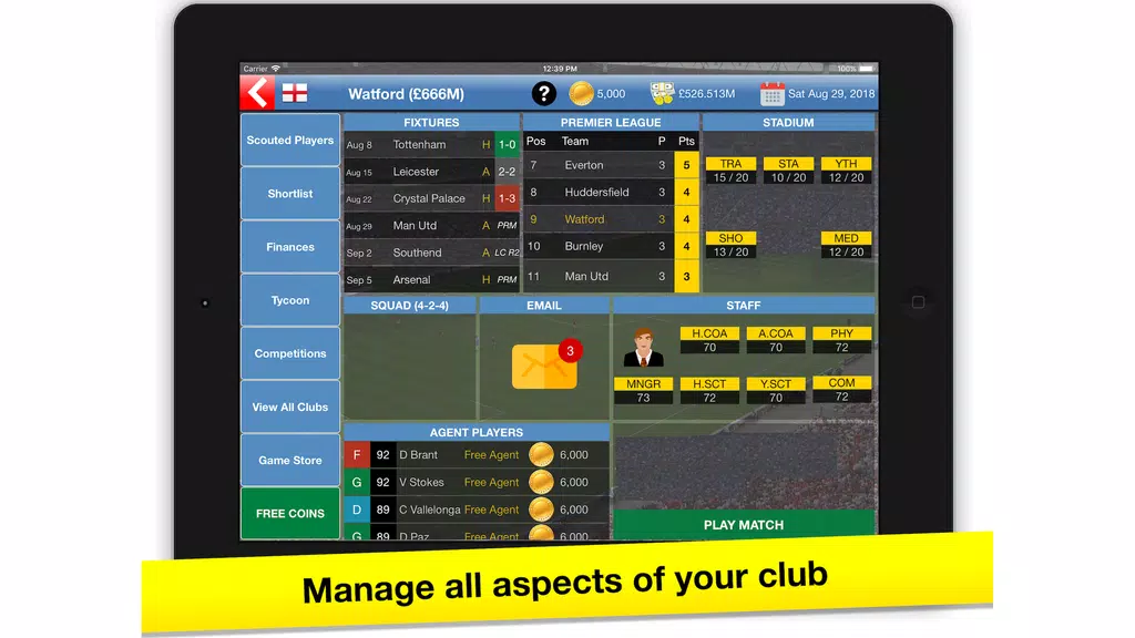 Soccer Tycoon: Football Game Captura de tela 0