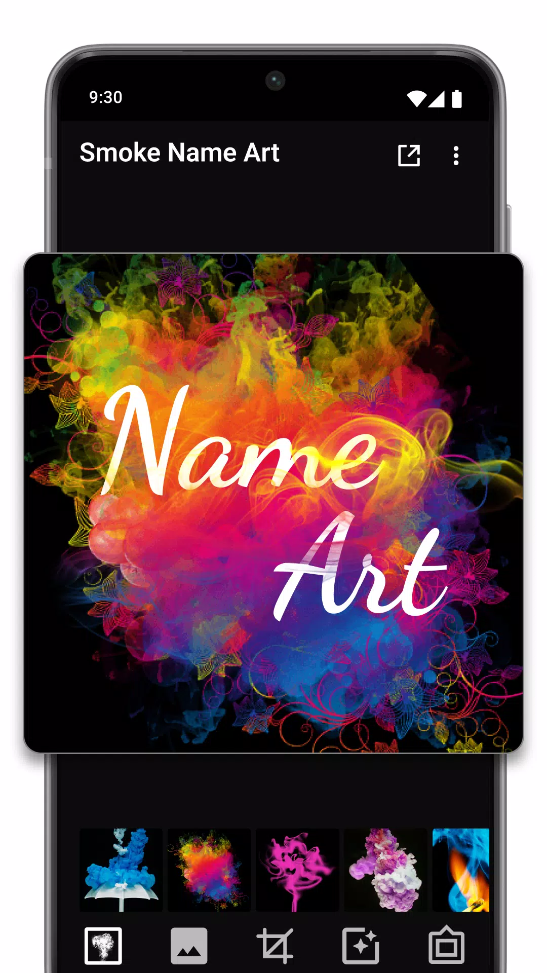Smoke Name Art Maker Tangkapan skrin 3