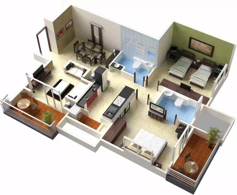 3D small house design Ảnh chụp màn hình 2