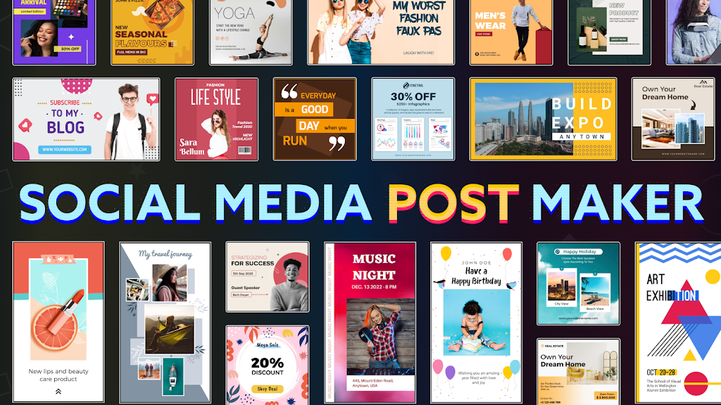 Social Media Post Maker Mod Tangkapan skrin 0