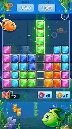 Puzzle Block Ocean Fish Zrzut ekranu 2
