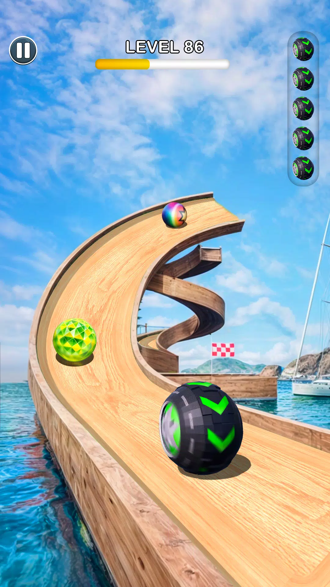 Rolling Ball Sky Escape 螢幕截圖 2