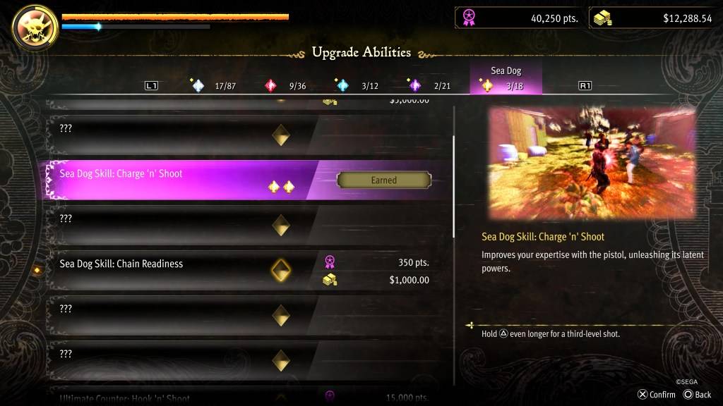 Ladet 'n' Shoot -Upgrade für Goro in wie ein Drache: Pirate Yakuza in Hawaii