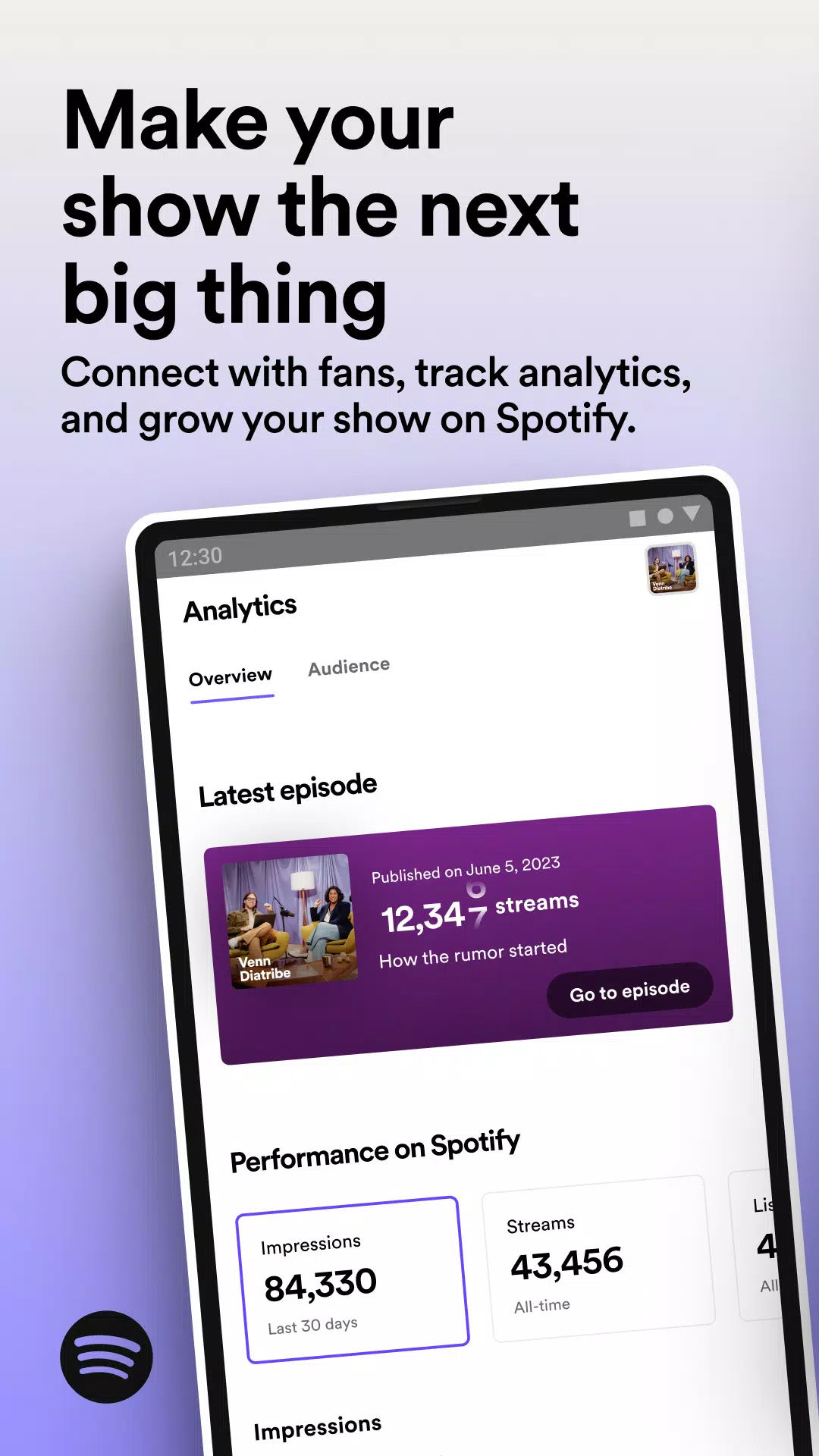 Spotify for Podcasters スクリーンショット 0