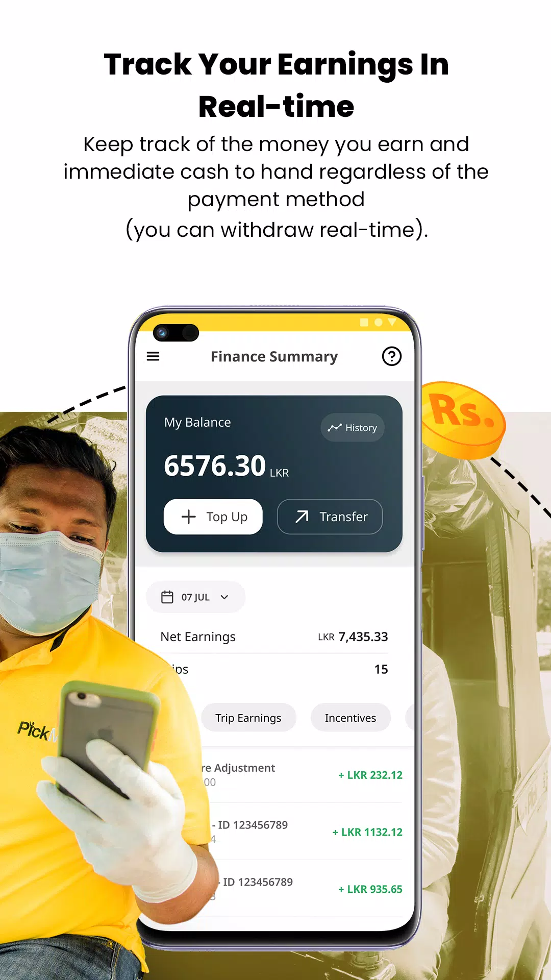 PickMe Driver Tangkapan skrin 0