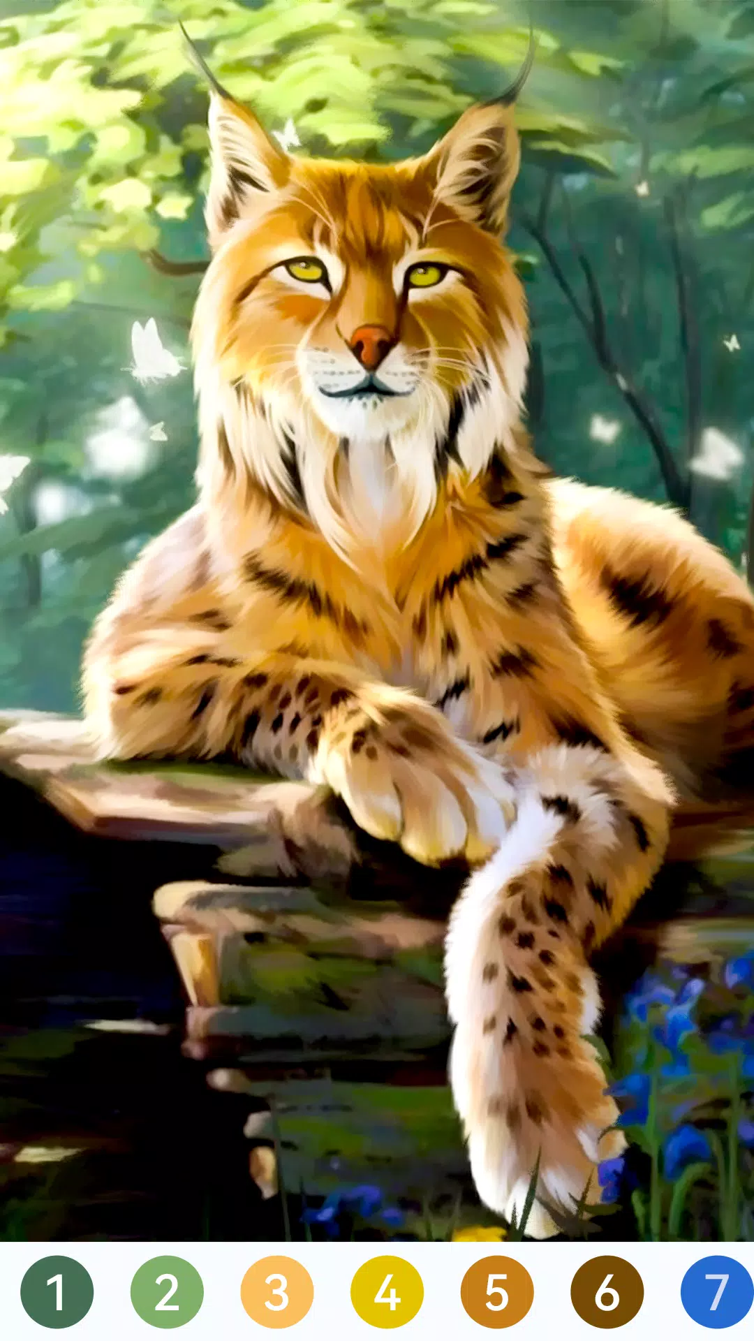 Animal Paint by Number Game 螢幕截圖 1