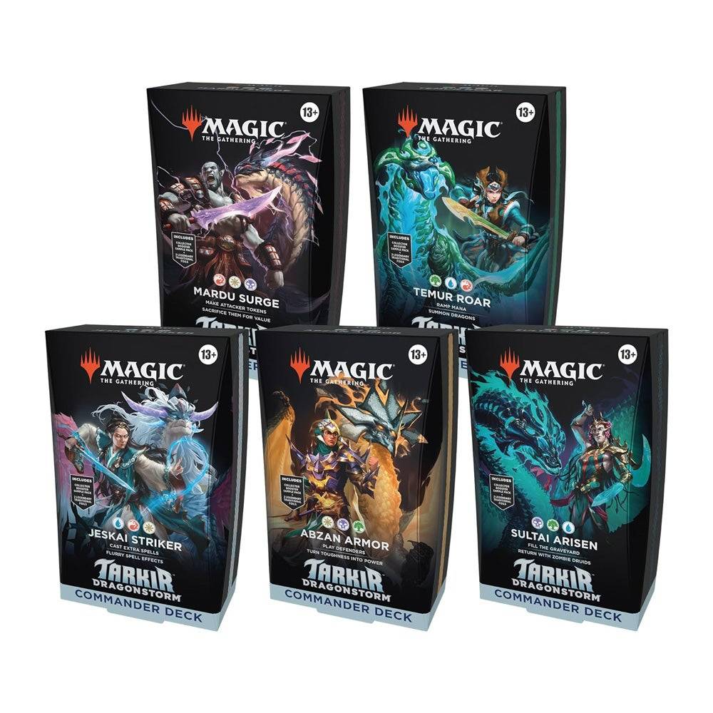 Magic: The Gathering Tarkir: Dragonstorm - Commander Deck Bundle - comprend les 5 decks