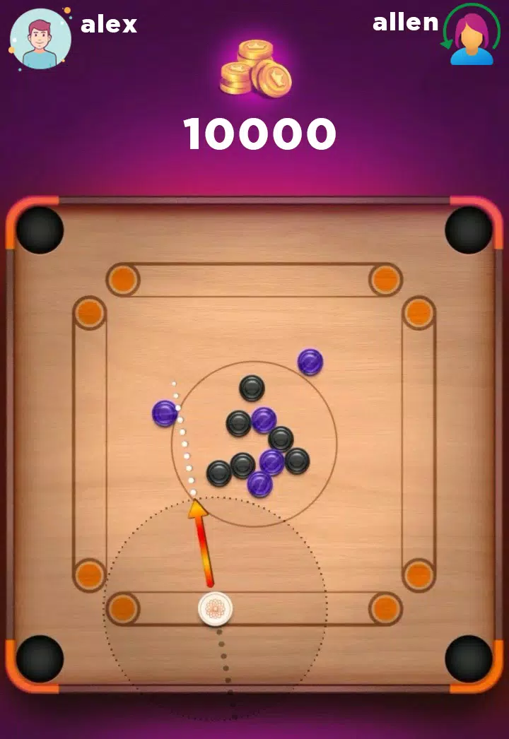 Carrom Board 3D Pool 2023 Tangkapan skrin 1