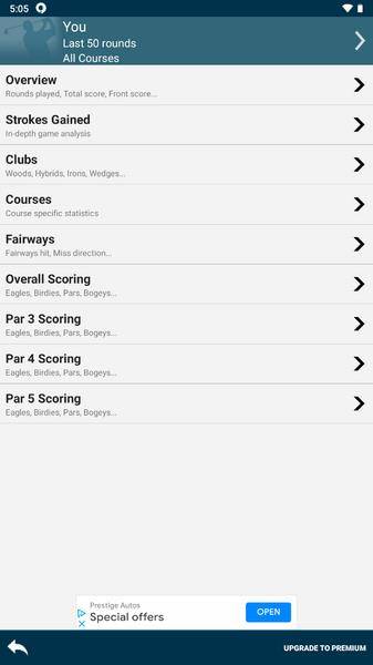 Golf Pad: Golf GPS & Scorecard 螢幕截圖 1