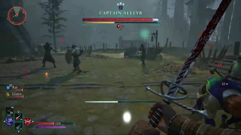 Zwei Handschwert, das gegen Kapitän Aelfyr gebaut wurde, bekannte